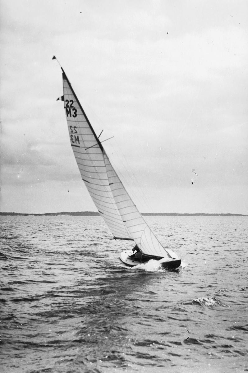 KSSS juniregatta 1930. Mälar 22 på Kanholmsfjärden.