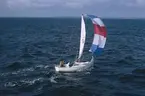 En Albin Viggen seglar för spinnaker.