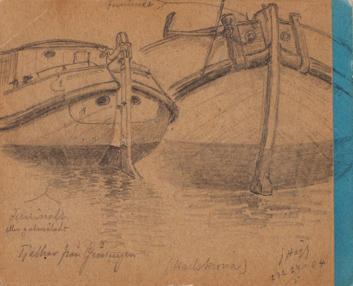 Tjalkar från Gröningen, Karlskrona. 1904