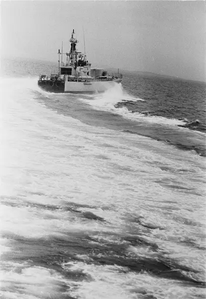 Torpedbåten T 141 Strömstad under gång.