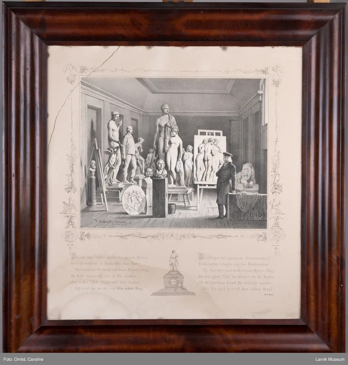 Interiør fra billedhuggeren Thorvaldsen's atelier