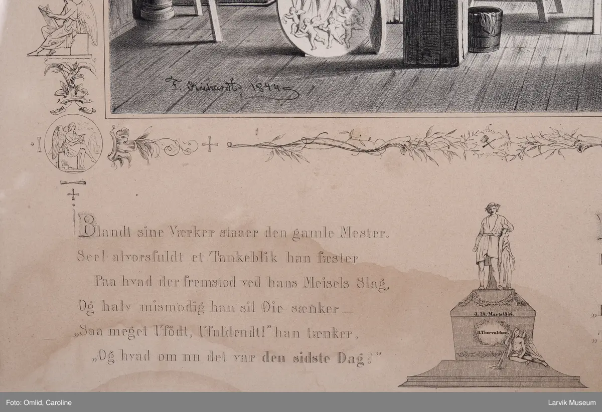 Interiør fra billedhuggeren Thorvaldsen's atelier