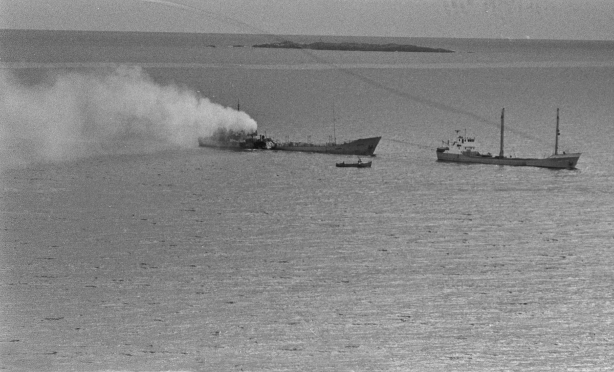 Makuroi - Eksplosjon - 16/6-1972. Flyfoto.