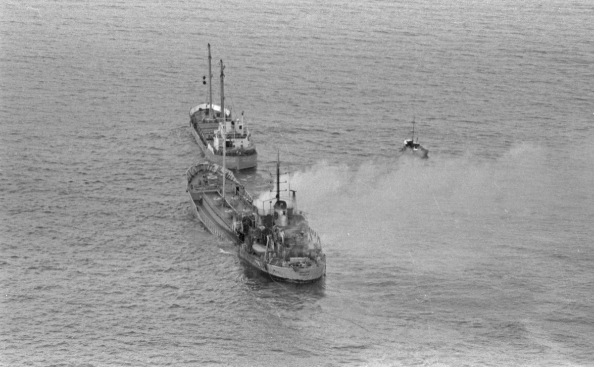 Makuroi - Eksplosjon - 16/6-1972. Flyfoto.