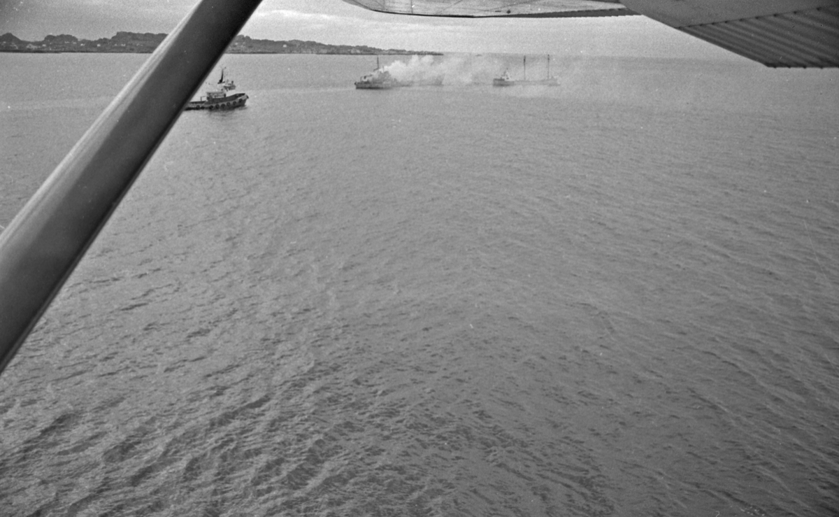 Makuroi - Eksplosjon - 16/6-1972. Flyfoto.