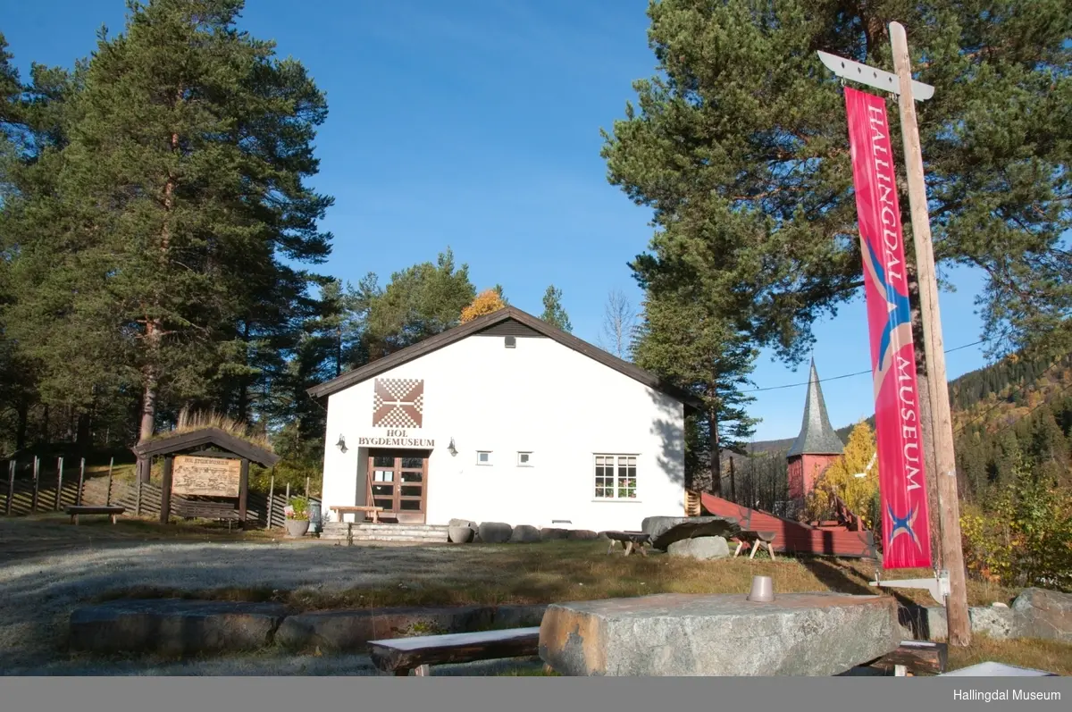 Utstillingsbygning på Hol Bygdemuseum Hagafoss