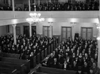 Gudstjänst eller möte i Uppsala missionskyrka, Kungsgatan, Uppsala november 1937