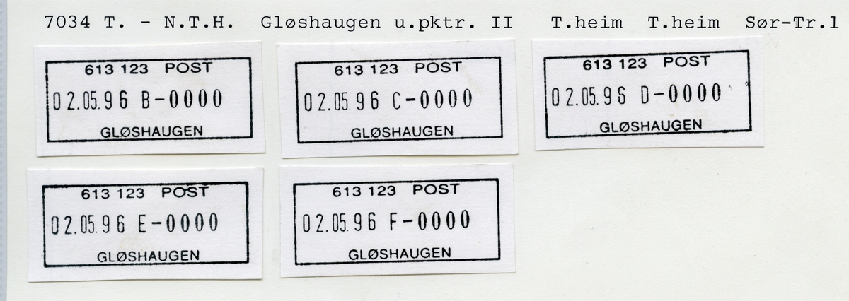 Stempelkatalog 7000 Trondheim (Trondhjem), Sør-Trøndelag