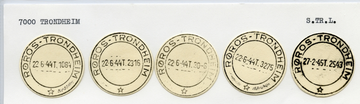 Stempelkatalog 7000 Trondheim (Trondhjem), Sør-Trøndelag