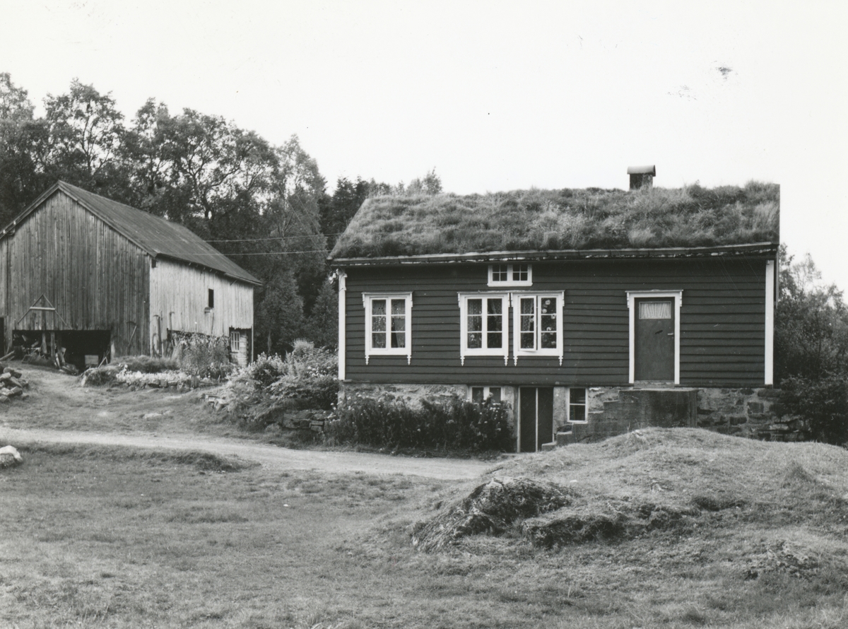 Gamletunet på Molværshavn, ei stove og ei løe.