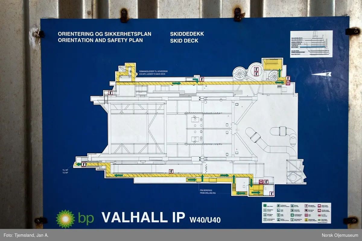 Orienterings- og sikkerhetsplan for skiddekk på Valhall IP.