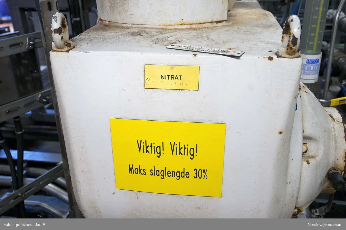 Nitrat.  Kjemikalieinjeksjon på Valhall IP.