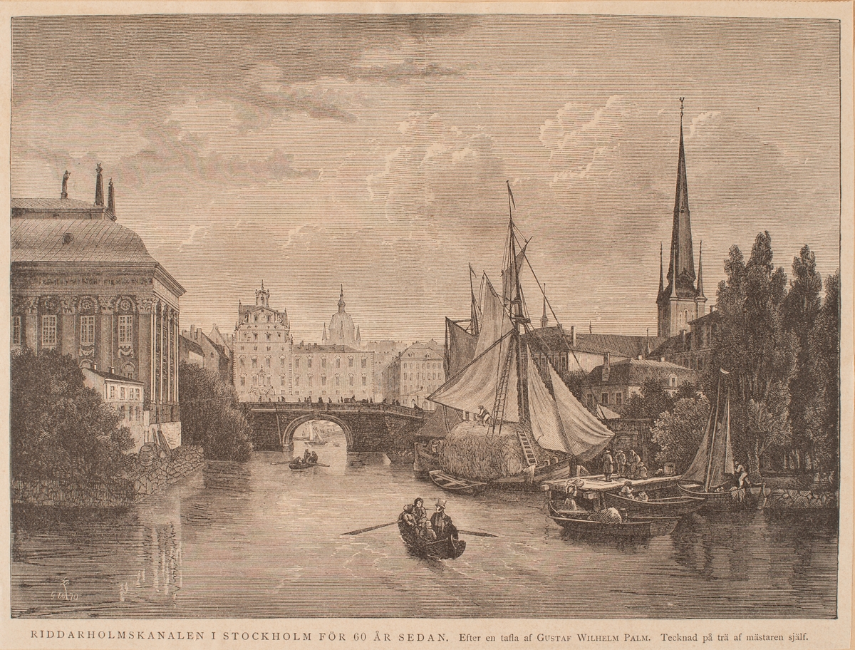 Riddarholmskanalen i Stockholm för 60 år sedan.