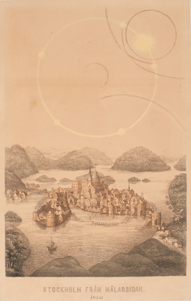 Litografi: Vädersolstavlan.