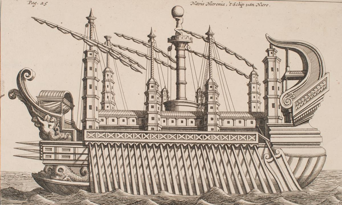 Navis Hieronis, historiskt skepp. Rekonstruktion.