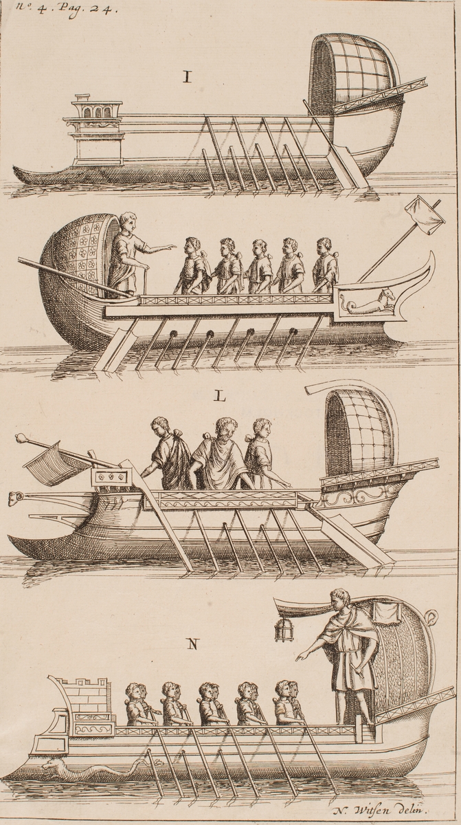 Historiska roddbåtar, 4 stycken. Rekonstruktioner.