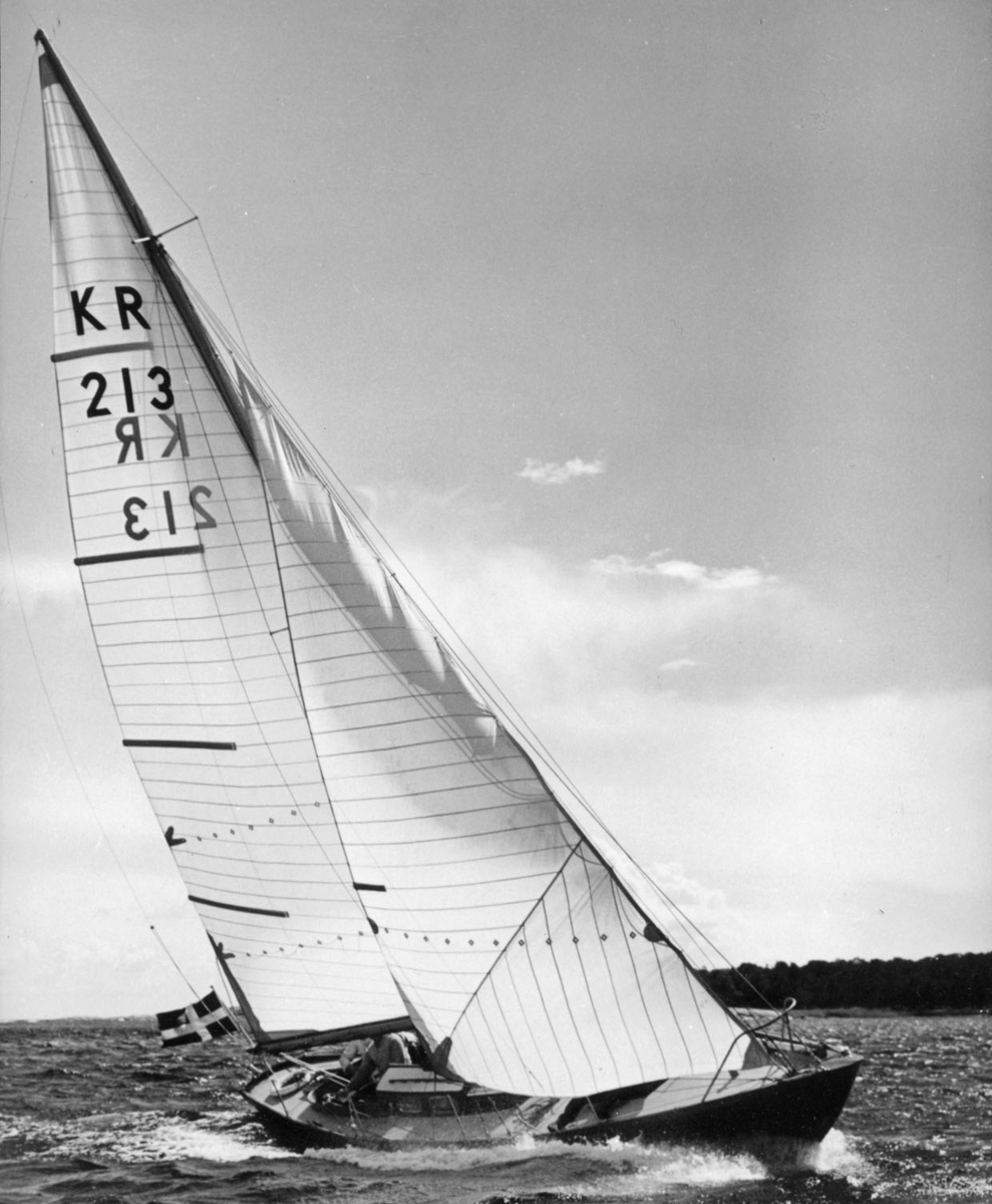 Från Bogskärsseglingen i juli 1953. Havskappsegling Sandhamn-Bogskären-Gotska Sandön.