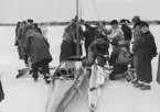 Internationella isjaktsseglingarna på Stora Värtan 1940.