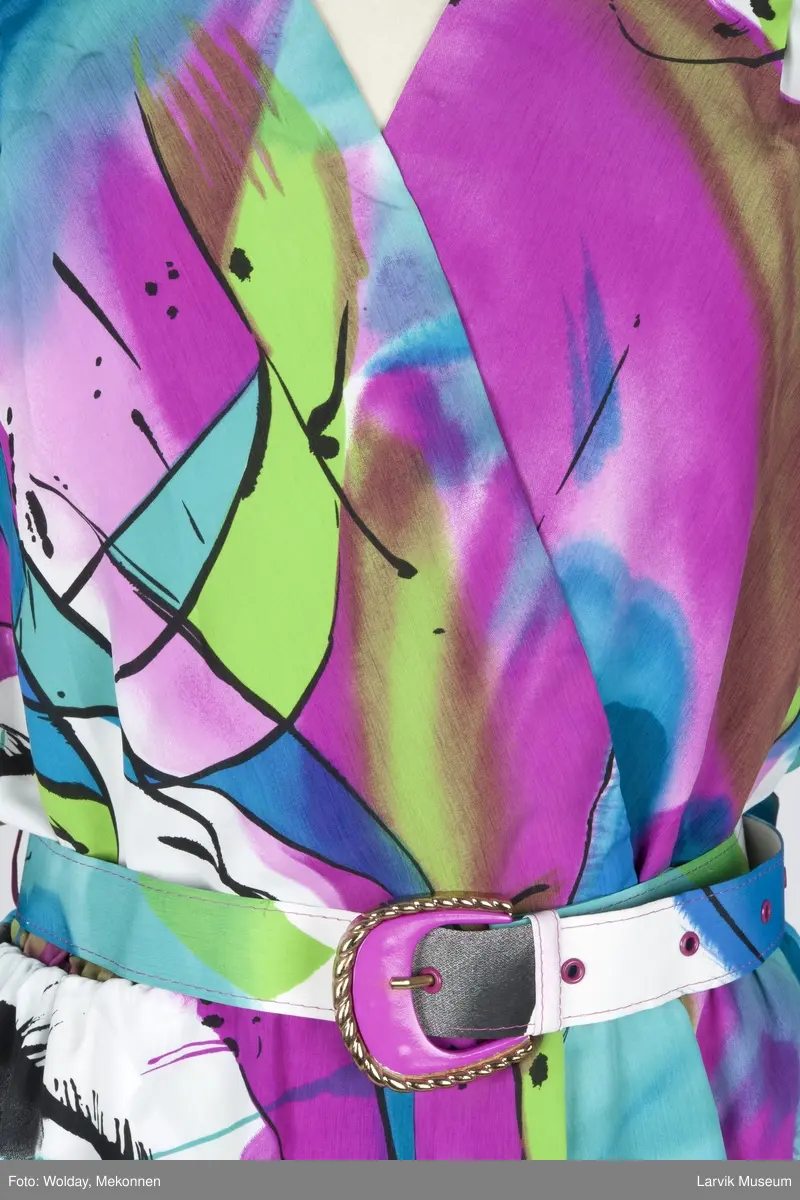 Trykket stormønstret grafisk- og akvarell dekor