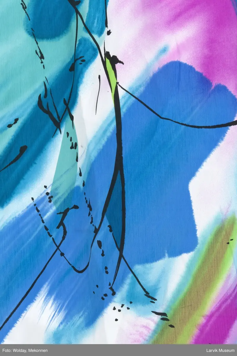 Trykket stormønstret grafisk- og akvarell dekor