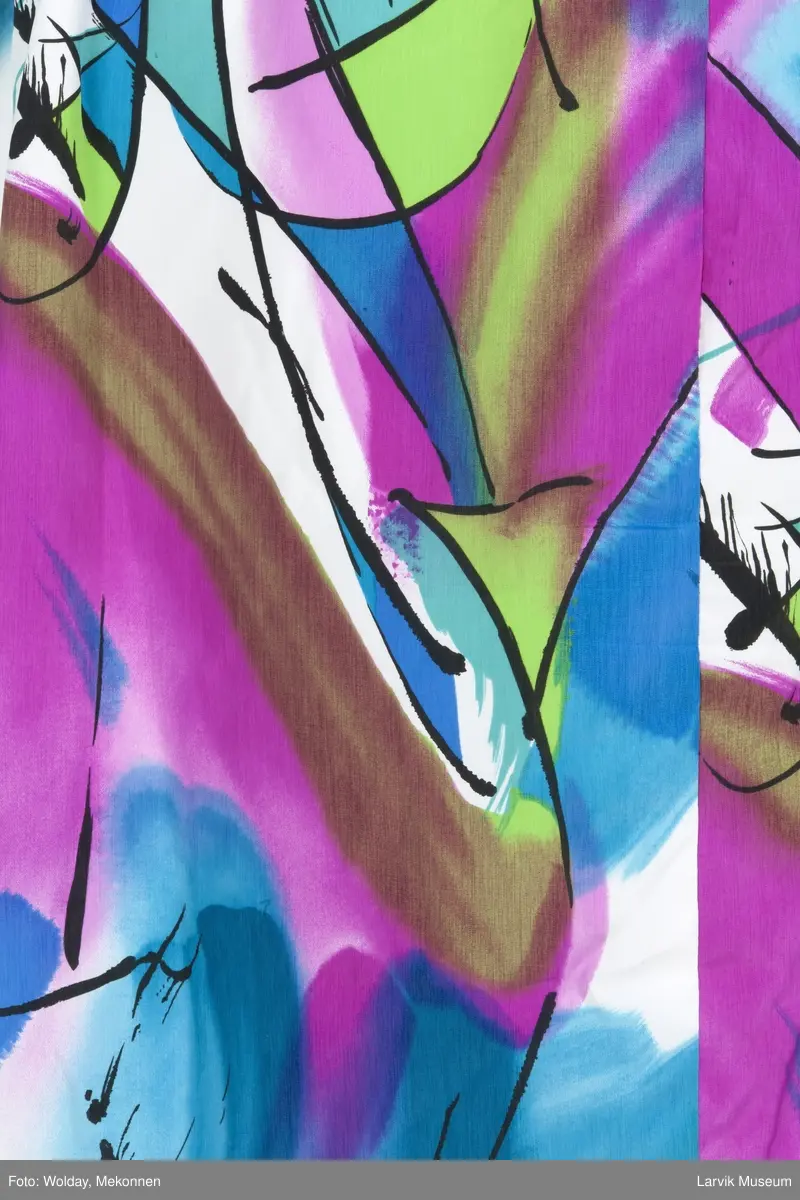 Trykket stormønstret grafisk- og akvarell dekor