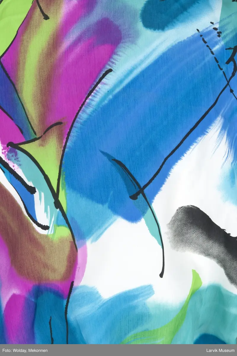 Trykket stormønstret grafisk- og akvarell dekor