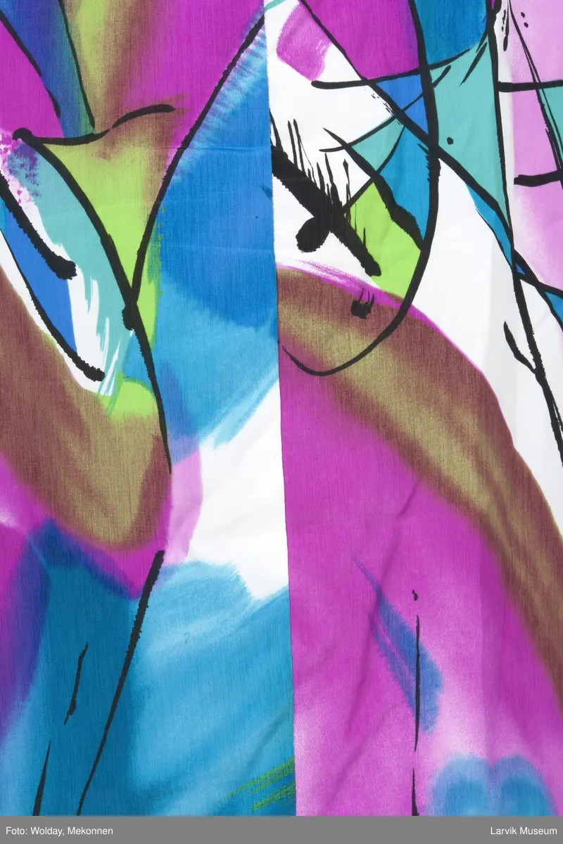 Trykket stormønstret grafisk- og akvarell dekor