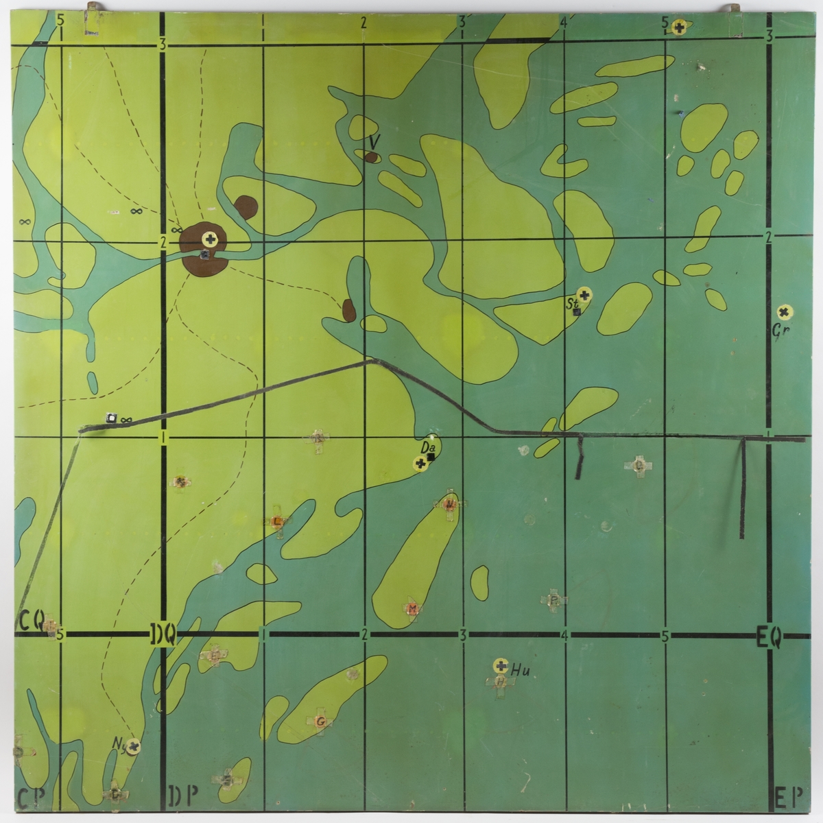 Lägeskarta, för upphägning på vägg i LFC. Två delad