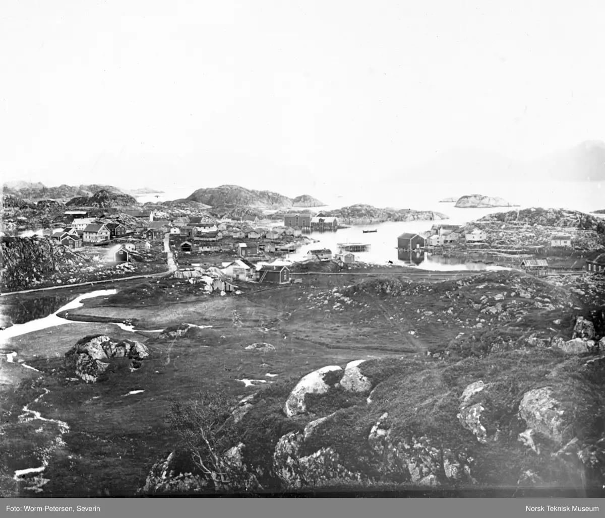 Oversikt over Kabelvåg i Lofoten