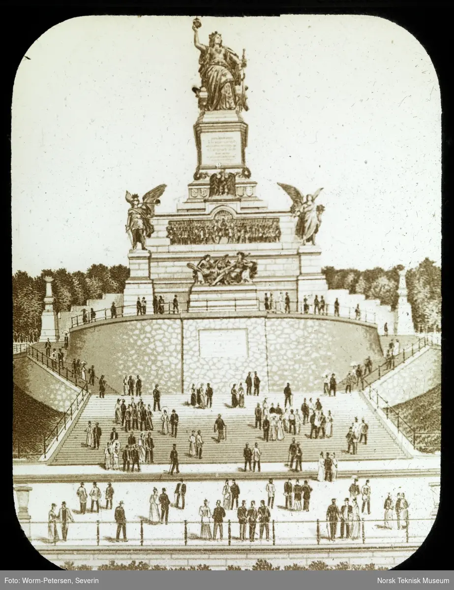 Illustrasjon av monumentet Kriegesdenkmal "Germania", Niederwald