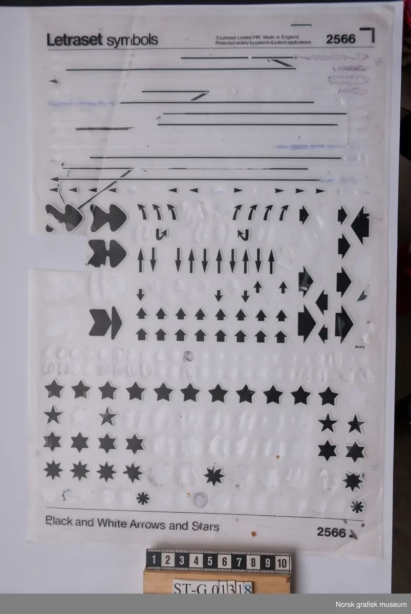 Katalog over Letraset-typer.