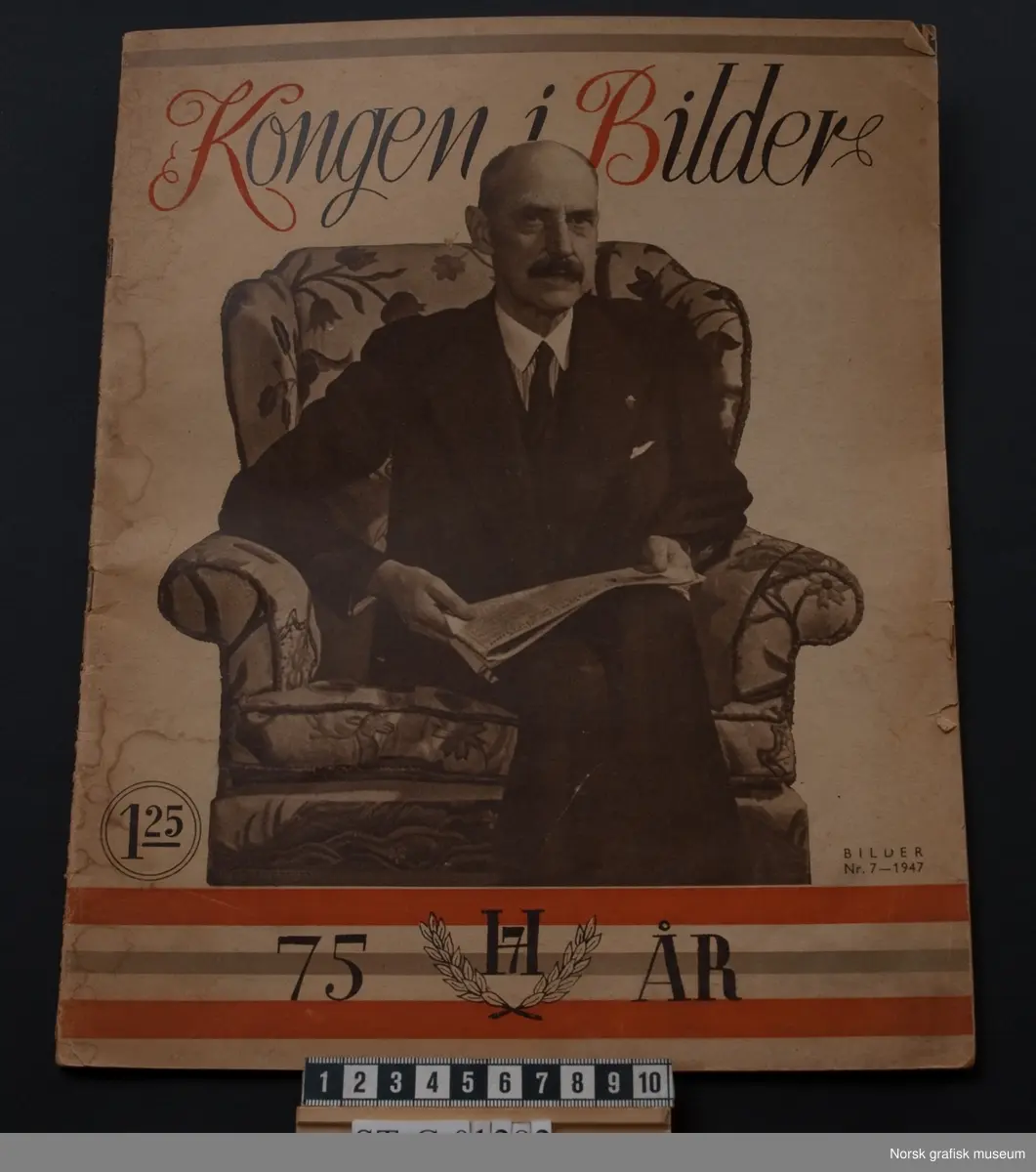 Kongen i bilder. Haakon 7 75 år.
