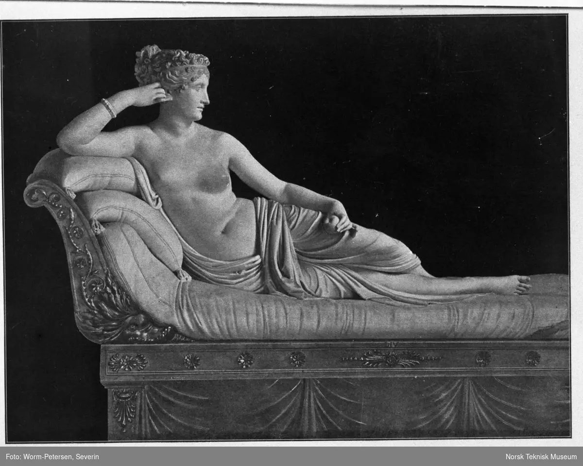 Avfotograferinger, italiensk renessanse, barokk og nyklassisme, maleri og skulptur, serie Kunst C: Canova: Pauline Bonaparte som Venus, 1801-1807.