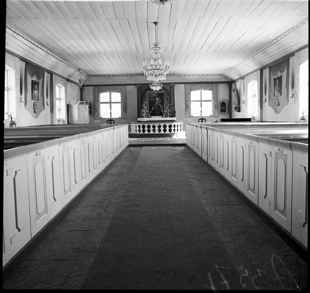 Interiör Billingsfors kyrka.