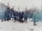 Julgranförsäljning på Stortorget.