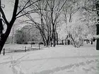 Örebro Slott i snö och rimfrost från öster.