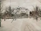 Tvåvånings villa med inredd vind, frontespis, balkong, brutet tak.
Fru Berta Andersson ( A.G.Andersson ).