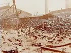 Örebro Pappersbruk AB efter branden.
Näsby, Almby socken.