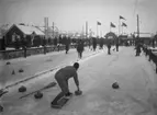 Eyravallen, Örebro.
Curling, curlare med sina stenar.
Ing. Dalman