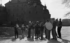 Våren 29 april 1966

En mässingsorkester spelar vid Örebro slott.