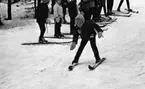 Skidskola för de yngsta 27 februari 1967.