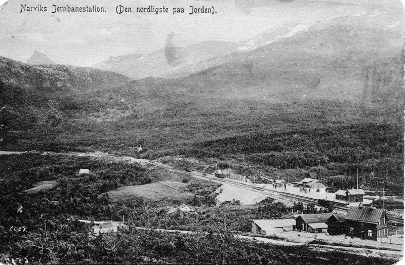 Narvik stasjon. Ofotbanen.  Rombaksveien.