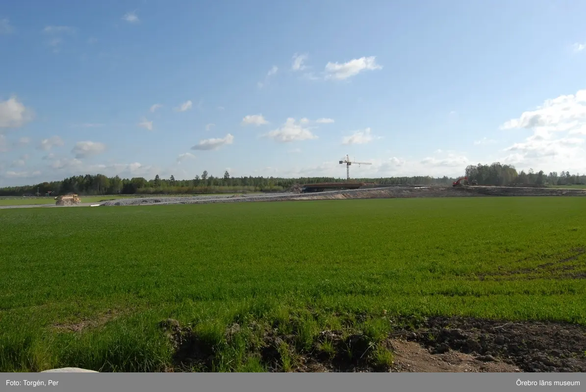 Bilder från byggandet av nya motorvägen E18 mellan Örebro och Lekhyttan.