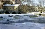 Kanslibron och Svartån vintern 1956