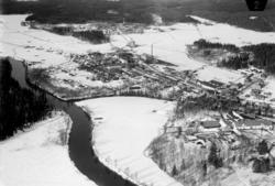 Flygfoto över Bofors, Krutfabriken.