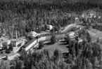 Flygfoto över Hålahults Sanatorium.
Bilden tagen för vykort.