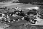 Flygfoto över Åsbrohemmet, Åsbro.
Bilden tagen för vykort.