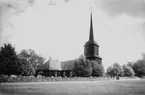 Nysunds kyrka, exteriör.
Bilden tagen för vykort.