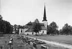 Glanshammars kyrka, exteriör.
Bilden tagen för vykort.
Förlag: Bröderna Lindgren.