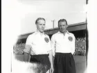 Stellan Karlsson 13 allsvenska fotbollsmatcher. L Svensson 3 div 1 matcher under åren 1950-51.